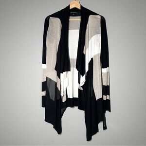 NWT INC International Concepts Black and Cream Cardigan Size Small